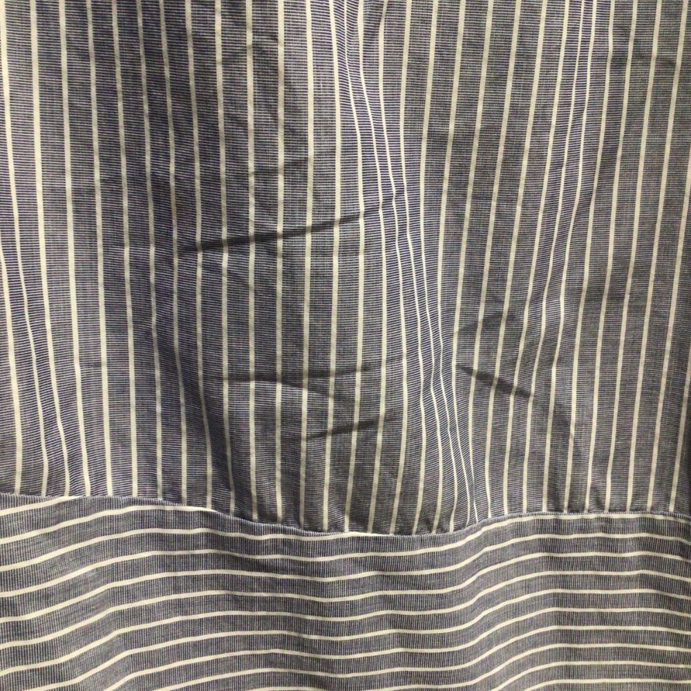Boy. by Band of Outsiders Collarless Pintuck Sleeveless Woven Blue Tick Tunic - Picture 5 of 5
